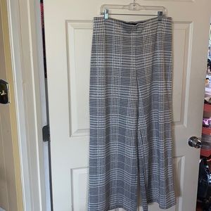 H&M wide leg plaid pants